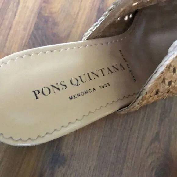 Pons Quintana Made in Spain, leather platform sandals Chunky heel size 40.5 ￼