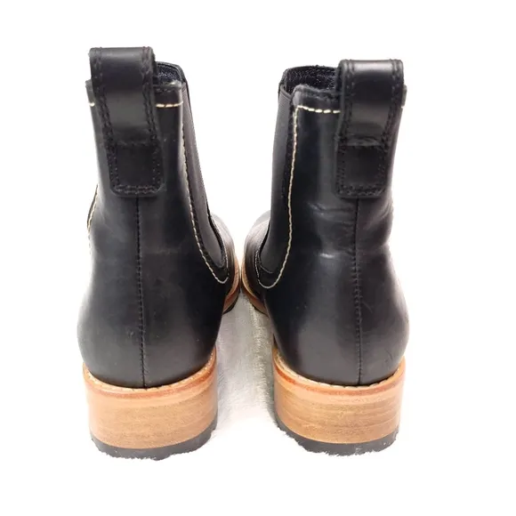 Portland Leather Patina Chelsea Boots Classic Lugsole Women's 11 Black