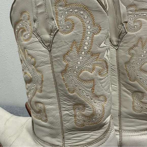 Potrero Vintage Cream Western Boots