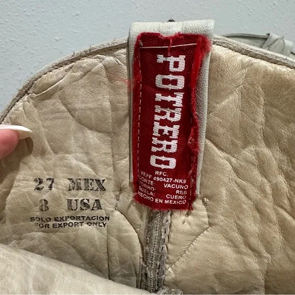 Potrero Vintage Cream Western Boots