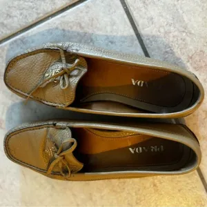 Prada Driving Loafers big logo flats classic dress shoes y2k fashion slip on