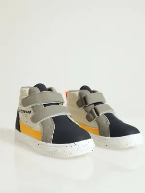 Pre-Boys Skateboard Hi-Top Sneaker - Grey