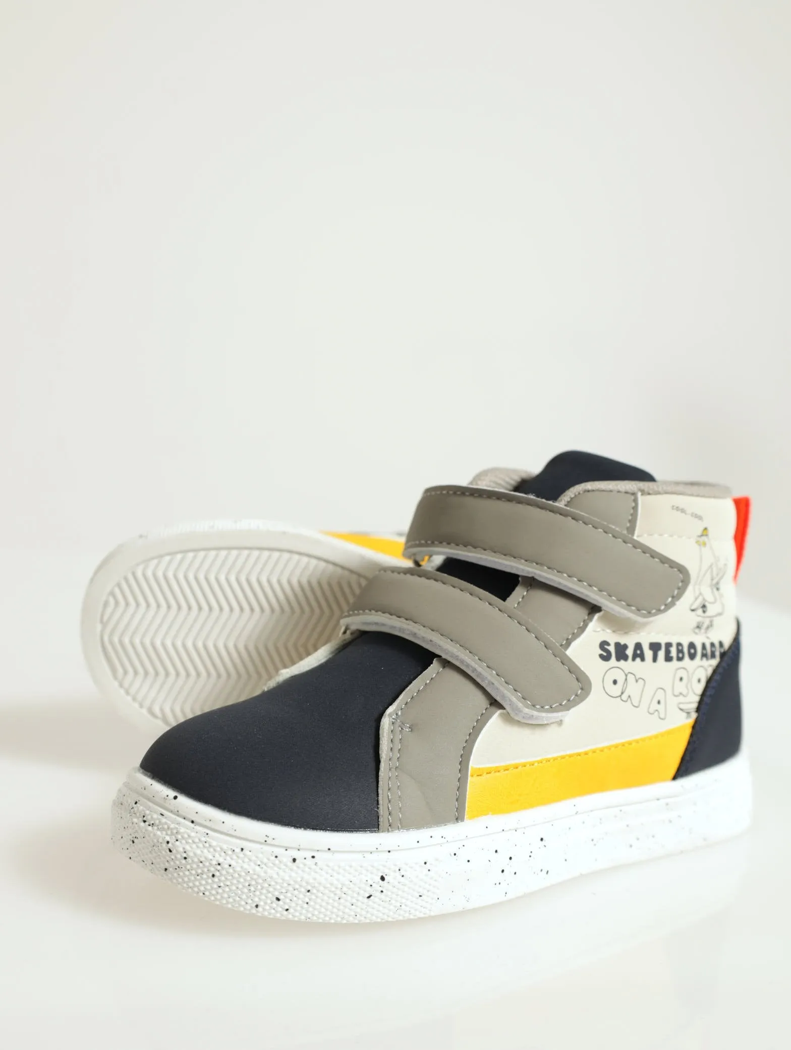 Pre-Boys Skateboard Hi-Top Sneaker - Grey