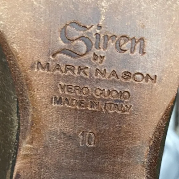 Pre well loved Siren by Mark Nason boots SZ10. Beautiful brown leather. Italy