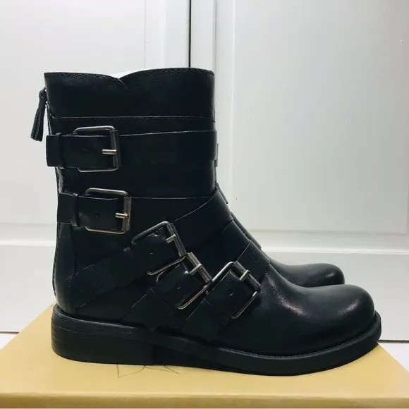 Price firm NINE WEST Fargo Black Leather Boots Size 9