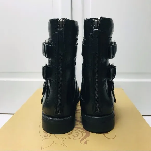 Price firm NINE WEST Fargo Black Leather Boots Size 9