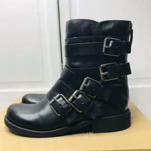 Price firm NINE WEST Fargo Black Leather Boots Size 9