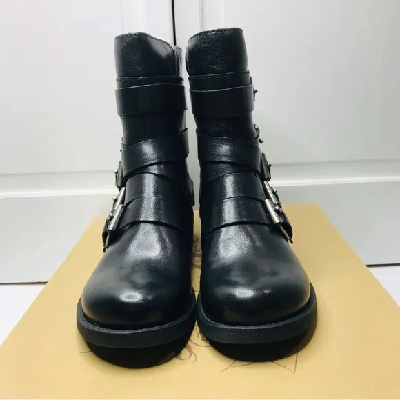 Price firm NINE WEST Fargo Black Leather Boots Size 9