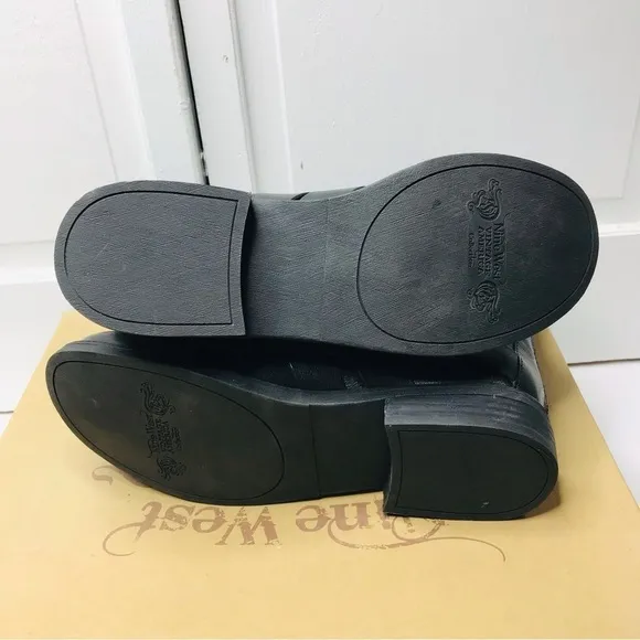 Price firm NINE WEST Fargo Black Leather Boots Size 9