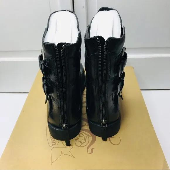 Price firm NINE WEST Fargo Black Leather Boots Size 9