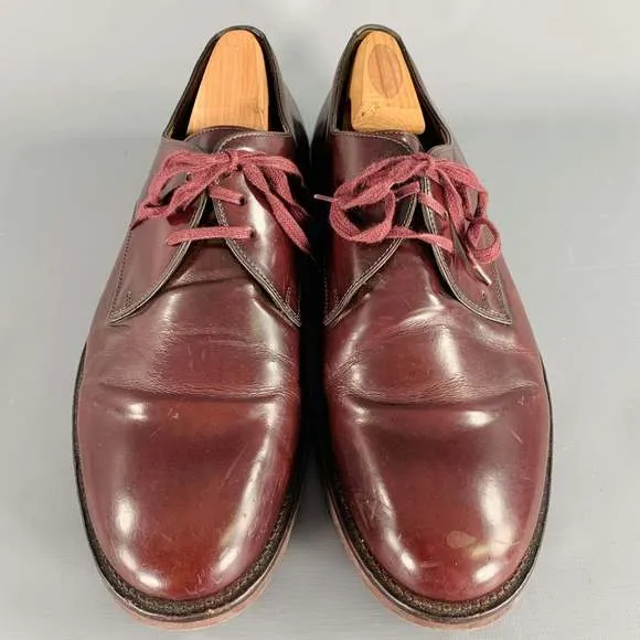 PS by PAUL SMITH Merton Brown Burgundy Leather Lace-Up Derby Shoes