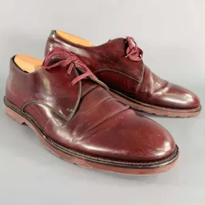 PS by PAUL SMITH Merton Brown Burgundy Leather Lace-Up Derby Shoes