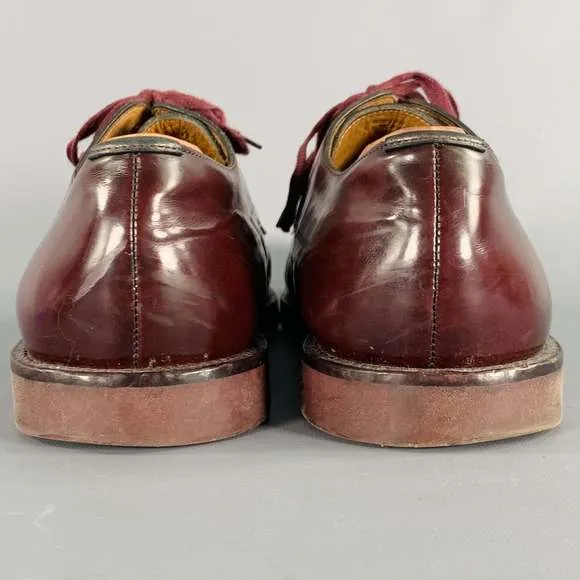 PS by PAUL SMITH Merton Brown Burgundy Leather Lace-Up Derby Shoes