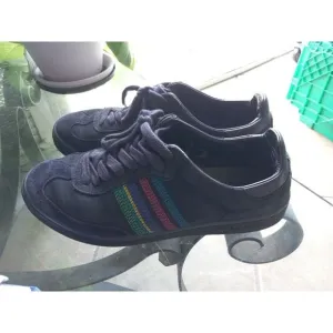 PS Paul Smith Black Rabbit Lace Up Fashion Sneaker Shoe EUR‎ 41 UK 7 Yuki 57924