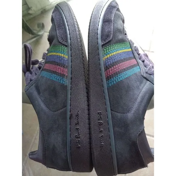 PS Paul Smith Black Rabbit Lace Up Fashion Sneaker Shoe EUR‎ 41 UK 7 Yuki 57924