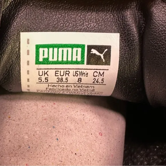 Puma black suede platform sneakers trainers shoes size 8 NWT