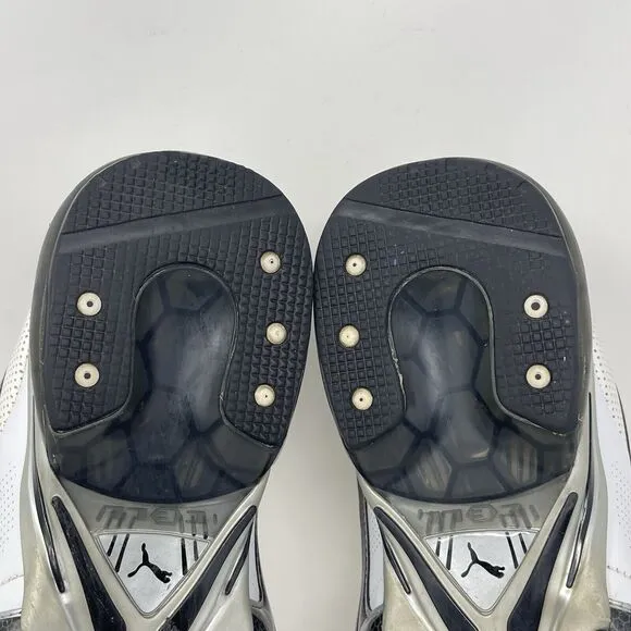 Puma Cell Hiro TLS Sneakers Mens 7.5 White Black Leather Preppy Street Shoes
