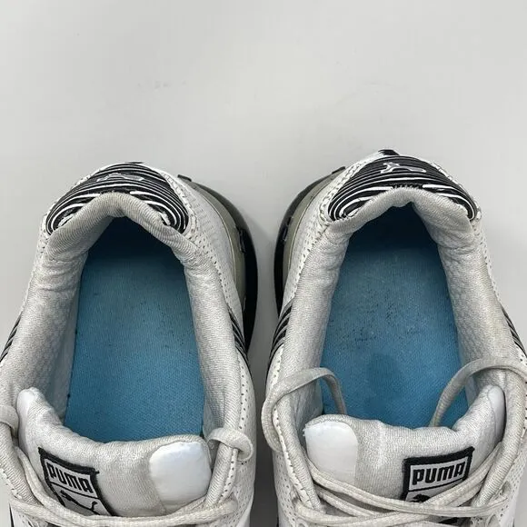 Puma Cell Hiro TLS Sneakers Mens 7.5 White Black Leather Preppy Street Shoes