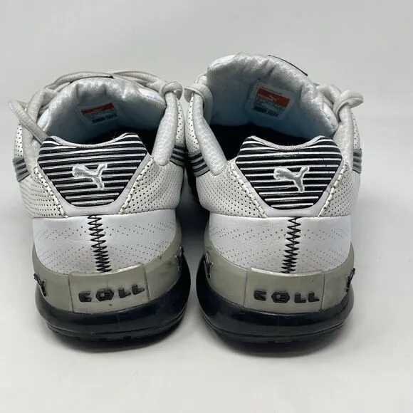 Puma Cell Hiro TLS Sneakers Mens 7.5 White Black Leather Preppy Street Shoes