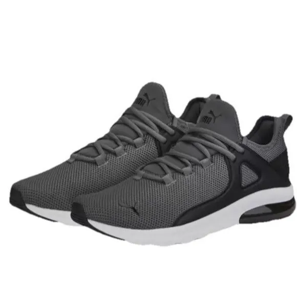 PUMA Electron 2.0 Shoes Mens Sz 8 Flat Dark Grey Minimalist Athletic Sneakers