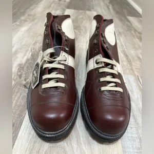 PUMA RUDOLF DASSLER MAROON SILEATHER BOOTS ROMANIA VINTAGE 11.5