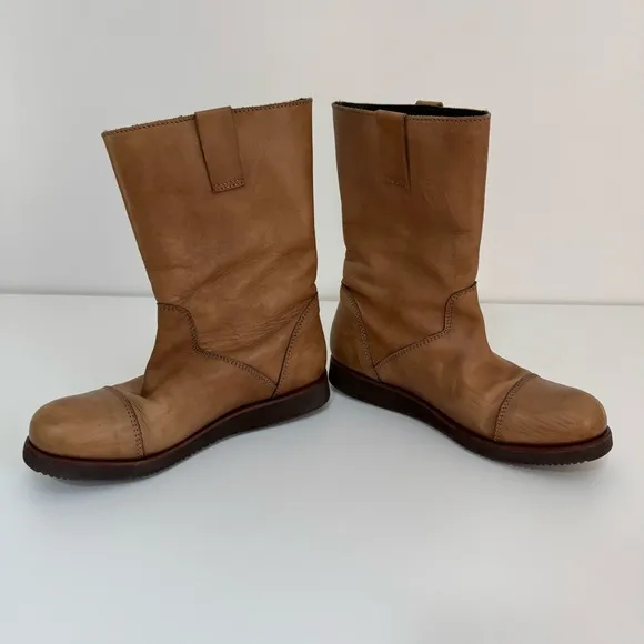 Punto Pigro Leather Roper Boots Vibram Sole