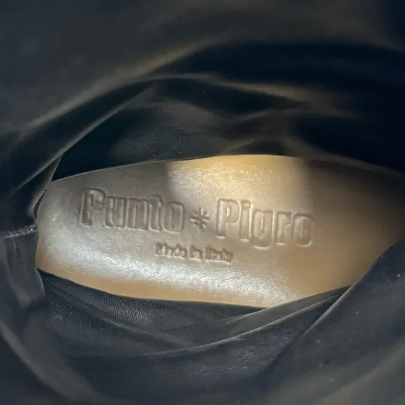 Punto Pigro Leather Roper Boots Vibram Sole