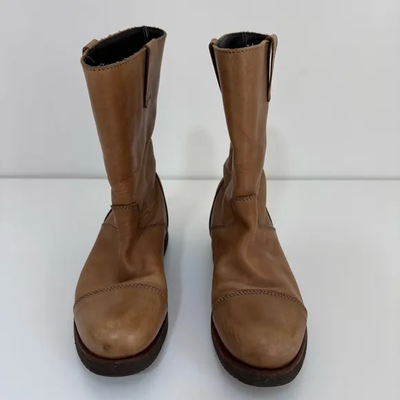 Punto Pigro Leather Roper Boots Vibram Sole