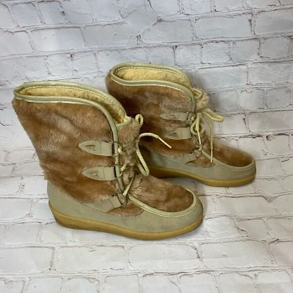 QUODDY | Vintage Lace Up Moccasin Boots