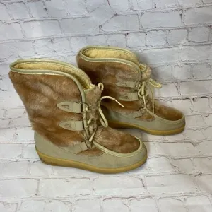 QUODDY | Vintage Lace Up Moccasin Boots
