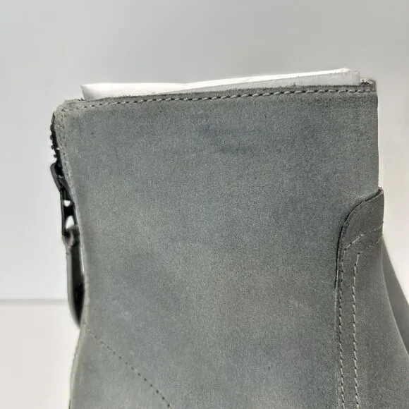 Rag &amp; Bone Bristol Waxed Suede Ankle Boots Dark Gray Women's US 8 EU 38