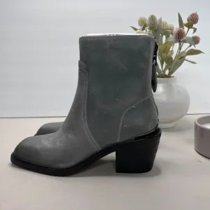 Rag &amp; Bone Bristol Waxed Suede Ankle Boots Dark Gray Women's US 8 EU 38