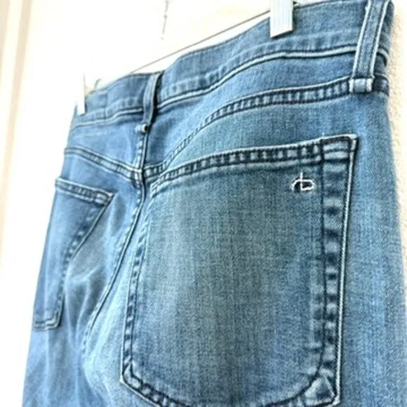 Rag &amp; Bone Fit 1 Skinny Jeans Blue Senna Wash Stretch Denim Men 31x32 Classic