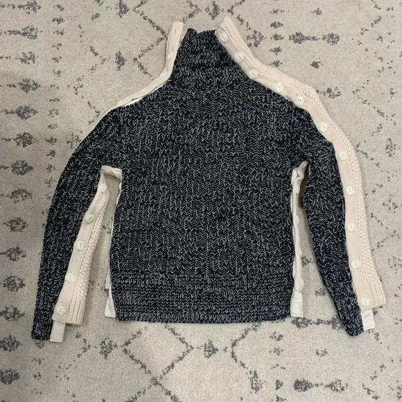 Rag &amp; Bone Ida Mock neck Turtleneck button sweater