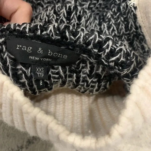 Rag &amp; Bone Ida Mock neck Turtleneck button sweater