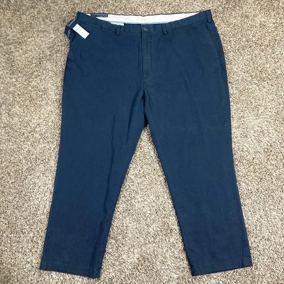 Ralph Lauren Classic Fit Stretch Chino Pants Mens 48Bx30 Aviator Navy Blue