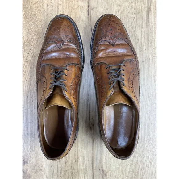 Ralph Lauren Marlow Cordovan Wingtip Brogue Dress Shoes Mens 9 D Brown 815121982