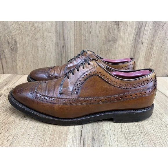 Ralph Lauren Marlow Cordovan Wingtip Brogue Dress Shoes Mens 9 D Brown 815121982