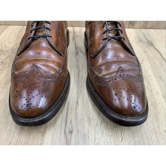 Ralph Lauren Marlow Cordovan Wingtip Brogue Dress Shoes Mens 9 D Brown 815121982