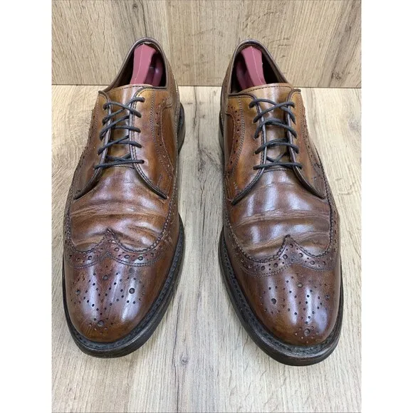 Ralph Lauren Marlow Cordovan Wingtip Brogue Dress Shoes Mens 9 D Brown 815121982