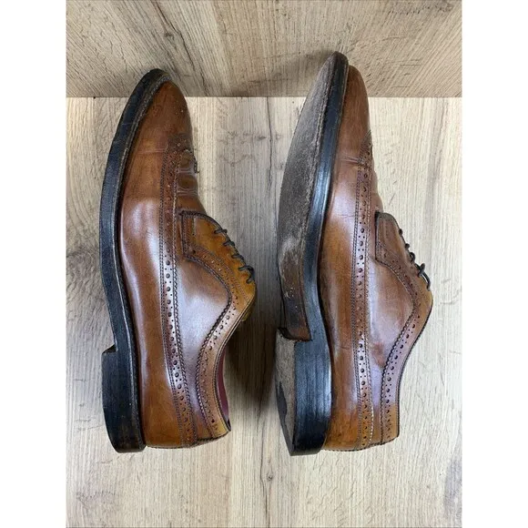 Ralph Lauren Marlow Cordovan Wingtip Brogue Dress Shoes Mens 9 D Brown 815121982
