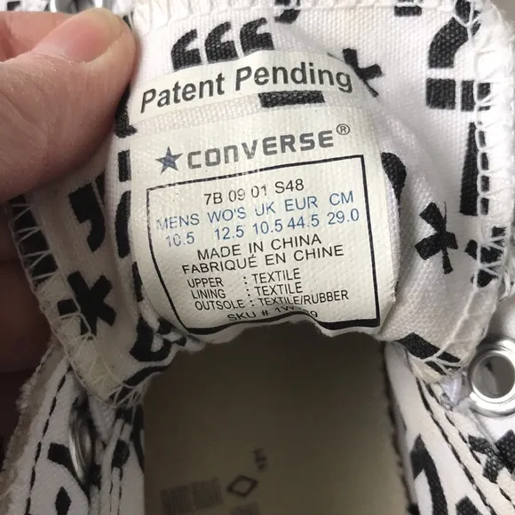 RARE - CONVERSE 100 Multi Punctuation Marks OX Slip On Men's Sneakers | …