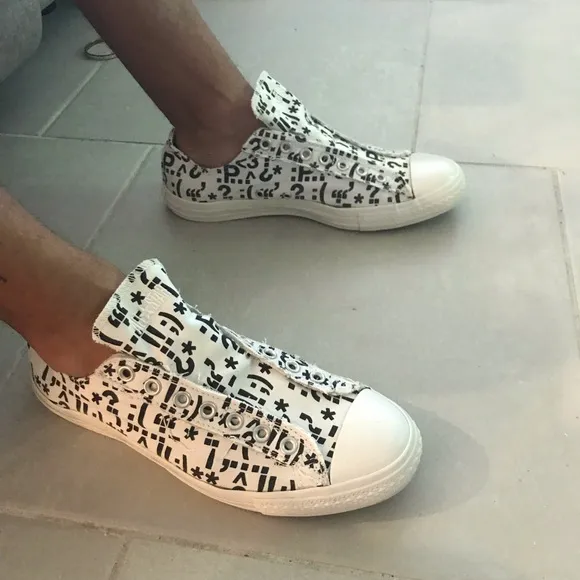 RARE - CONVERSE 100 Multi Punctuation Marks OX Slip On Men's Sneakers | …