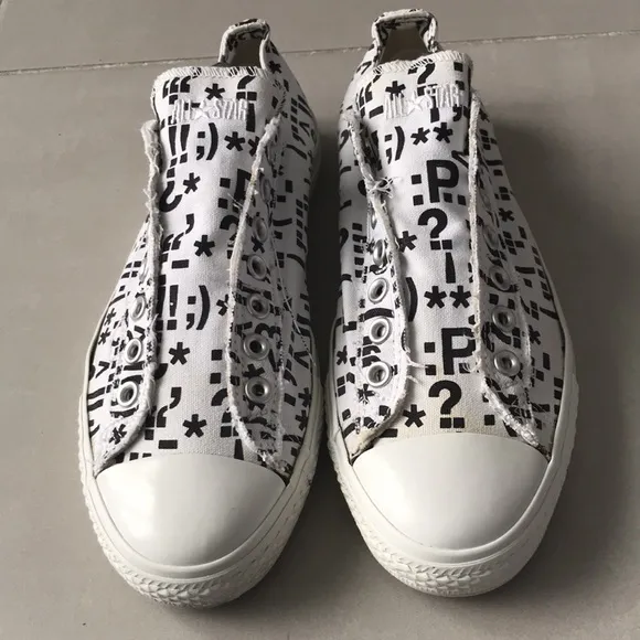 RARE - CONVERSE 100 Multi Punctuation Marks OX Slip On Men's Sneakers | …