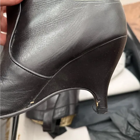 RARE Irregular Choice Black &amp; Gold Space Boy Boots