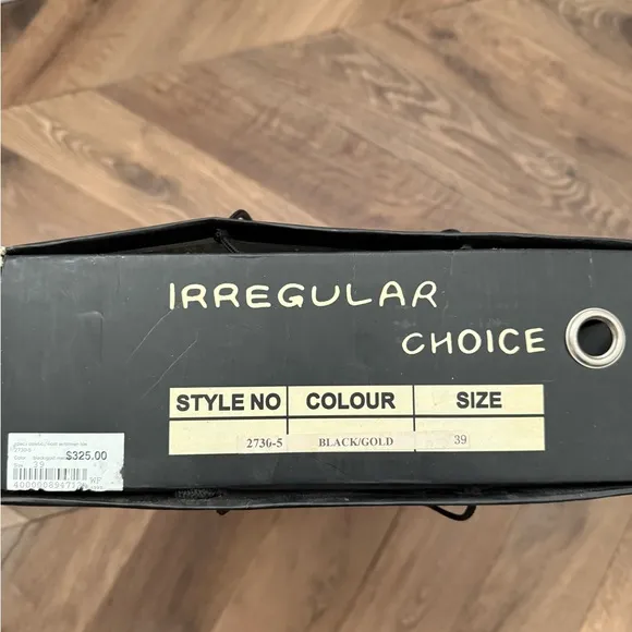 RARE Irregular Choice Black &amp; Gold Space Boy Boots