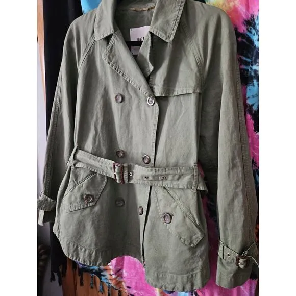 Rare Italian Designer Bazar Deluxe Olive Green Women's Jacket Med Tagila 44