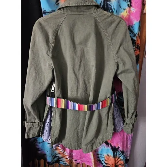 Rare Italian Designer Bazar Deluxe Olive Green Women's Jacket Med Tagila 44