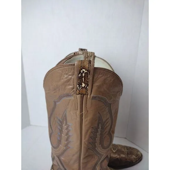 Rare Vintage Larry Mahan's Python Snake Exotic Cowboy Boots  Men's  11A
