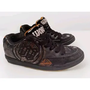 RARE Y2K World Wrld Industries Vandal 2 Orange Black Skateboard Shoes F206449